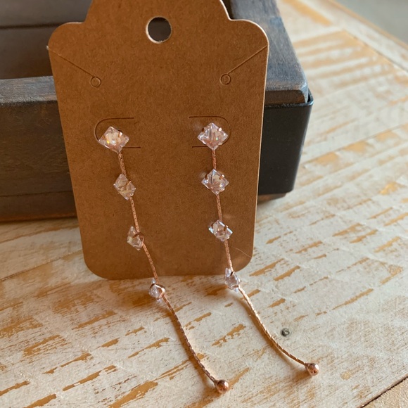 Crystal Drop Earrings - Picture 3 of 5